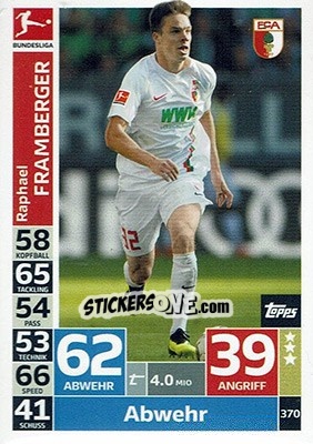 Cromo Raphael Framberger - German Fussball Bundesliga 2018-2019. Match Attax - Topps