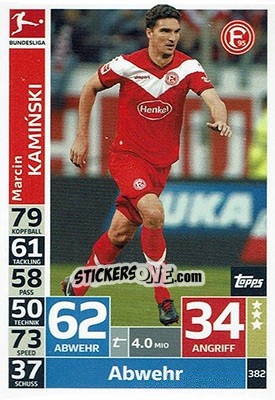 Cromo Marcin Kaminski - German Fussball Bundesliga 2018-2019. Match Attax - Topps