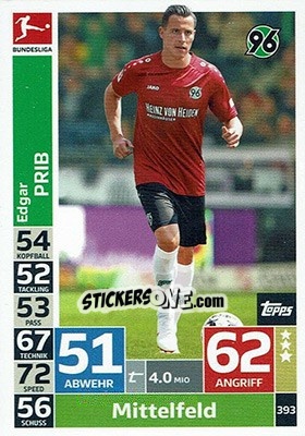 Cromo Edgar Prib - German Fussball Bundesliga 2018-2019. Match Attax - Topps