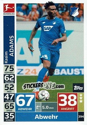 Sticker Kasim Adams - German Fussball Bundesliga 2018-2019. Match Attax - Topps