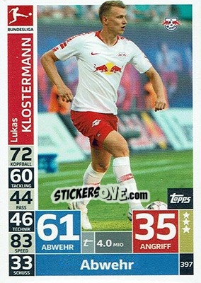 Sticker Lukas Klostermann - German Fussball Bundesliga 2018-2019. Match Attax - Topps