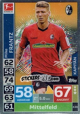 Cromo Mike Frantz - German Fussball Bundesliga 2018-2019. Match Attax - Topps