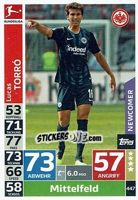 Figurina Lucas Torro - German Fussball Bundesliga 2018-2019. Match Attax - Topps