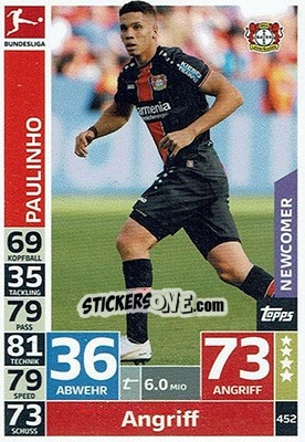 Figurina Paulinho - German Fussball Bundesliga 2018-2019. Match Attax - Topps