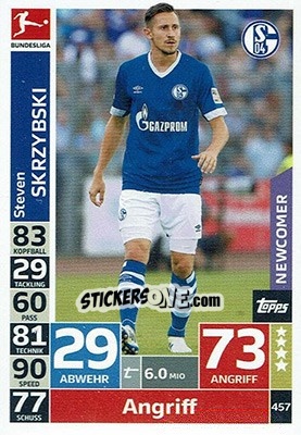 Figurina Steven Skrzybski - German Fussball Bundesliga 2018-2019. Match Attax - Topps