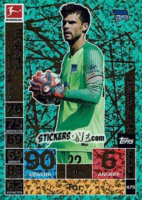 Cromo Rune Almenning Jarstein - German Fussball Bundesliga 2018-2019. Match Attax - Topps