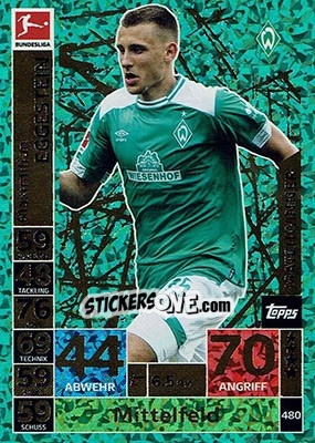 Cromo Maximilian Eggestein - German Fussball Bundesliga 2018-2019. Match Attax - Topps