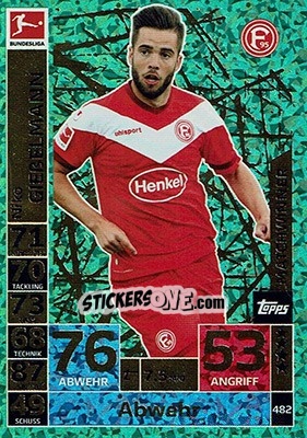 Sticker Niko Gießelmann - German Fussball Bundesliga 2018-2019. Match Attax - Topps