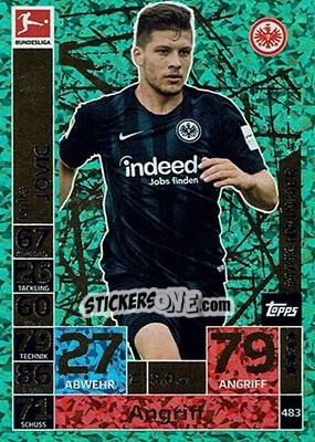 Sticker Luka Jovic - German Fussball Bundesliga 2018-2019. Match Attax n. 483 - Topps