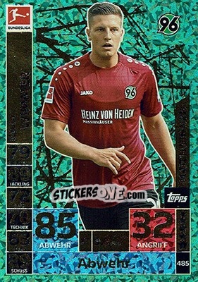 Sticker Kevin Wimmer - German Fussball Bundesliga 2018-2019. Match Attax - Topps