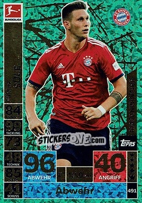 Sticker Niklas Süle - German Fussball Bundesliga 2018-2019. Match Attax n. 491 - Topps