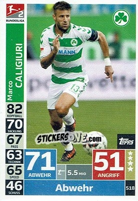 Figurina Marco Caligiuri - German Fussball Bundesliga 2018-2019. Match Attax - Topps