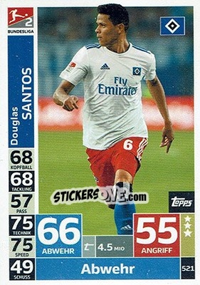 Figurina Douglas Santos - German Fussball Bundesliga 2018-2019. Match Attax - Topps