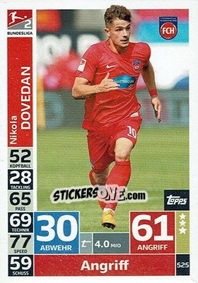 Sticker Nikola Dovedan - German Fussball Bundesliga 2018-2019. Match Attax - Topps