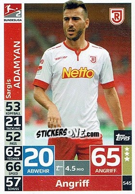 Sticker Sargis Adamyan - German Fussball Bundesliga 2018-2019. Match Attax - Topps