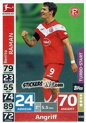 Sticker Benito Raman - German Fussball Bundesliga 2018-2019. Match Attax - Topps