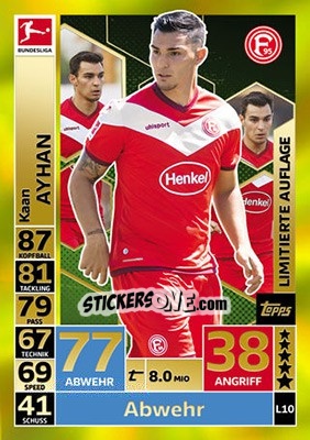 Sticker Kaan Ayhan - German Fussball Bundesliga 2018-2019. Match Attax n. L10 - Topps