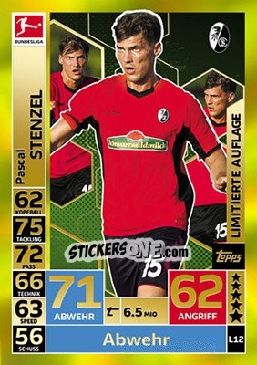 Figurina Pascal Stenzel - German Fussball Bundesliga 2018-2019. Match Attax - Topps