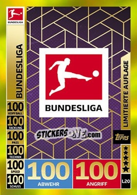 Sticker Bundesliga Logo - German Fussball Bundesliga 2018-2019. Match Attax n. L20 - Topps