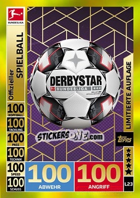 Sticker Offizieller Spielball - German Fussball Bundesliga 2018-2019. Match Attax n. L23 - Topps