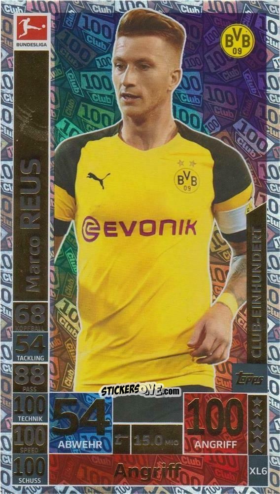 Figurina Marco Reus - German Fussball Bundesliga 2018-2019. Match Attax n. XL6 - Topps