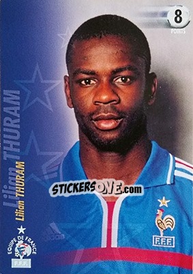 Cromo Lilian Thuram - L'Equipe De France De 1998 - 2002 - Panini