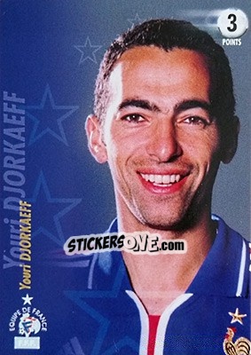 Cromo Youri Djorkaeff - L'Equipe De France De 1998 - 2002 - Panini