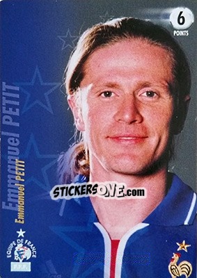 Cromo Emmanuel Petit - L'Equipe De France De 1998 - 2002 - Panini
