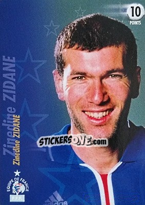 Sticker Zinédine Zidane - L'Equipe De France De 1998 - 2002 - Panini