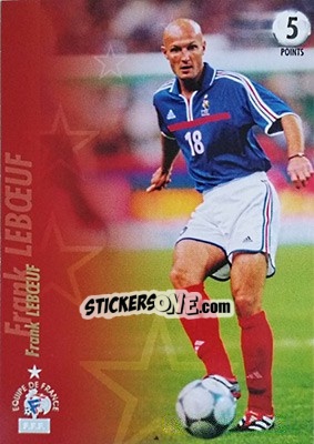 Sticker Frank Leboeuf - L'Equipe De France De 1998 - 2002 - Panini