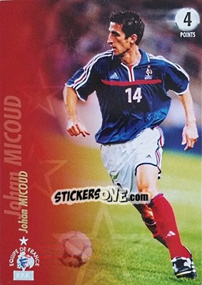 Cromo Johan Micoud - L'Equipe De France De 1998 - 2002 - Panini