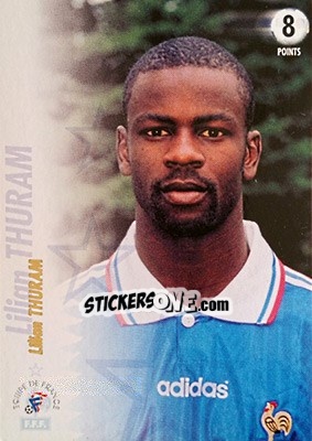 Cromo Lilian Thuram - L'Equipe De France De 1998 - 2002 - Panini