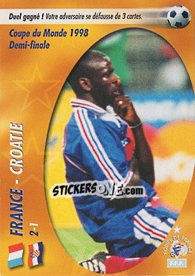 Sticker Super Lilian Thuram - L'Equipe De France De 1998 - 2002 - Panini