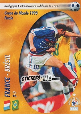 Sticker Et 1 signé Zizou,,,, - L'Equipe De France De 1998 - 2002 - Panini