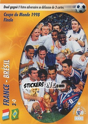 Cromo La remise du trophée - L'Equipe De France De 1998 - 2002 - Panini