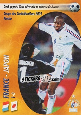 Figurina La révélation Vieira - L'Equipe De France De 1998 - 2002 - Panini