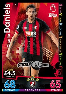 Figurina Charlie Daniels - English Premier League 2018-2019. Match Attax - Topps