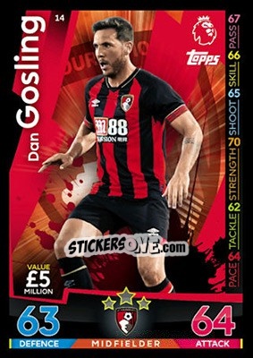 Sticker Dan Gosling - English Premier League 2018-2019. Match Attax - Topps