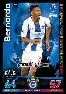 Cromo Bernardo - English Premier League 2018-2019. Match Attax - Topps