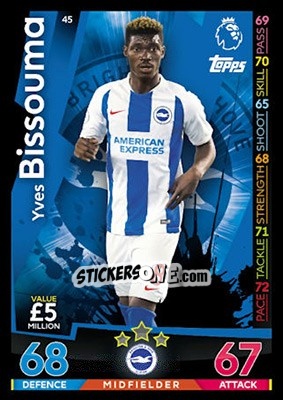 Figurina Yves Bissouma - English Premier League 2018-2019. Match Attax - Topps