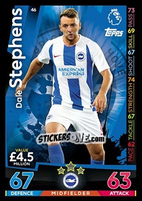 Figurina Dale Stephens - English Premier League 2018-2019. Match Attax - Topps