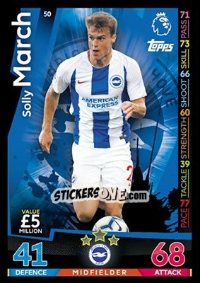 Sticker Solly March - English Premier League 2018-2019. Match Attax - Topps