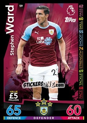 Figurina Stephen Ward - English Premier League 2018-2019. Match Attax - Topps