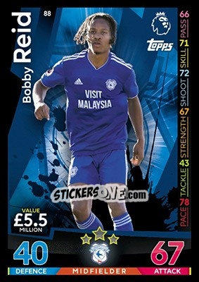 Cromo Bobby Reid - English Premier League 2018-2019. Match Attax - Topps