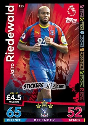 Cromo Jaïro Riedewald - English Premier League 2018-2019. Match Attax - Topps