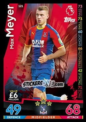 Sticker Max Meyer - English Premier League 2018-2019. Match Attax n. 121 - Topps