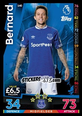 Cromo Bernard - English Premier League 2018-2019. Match Attax - Topps