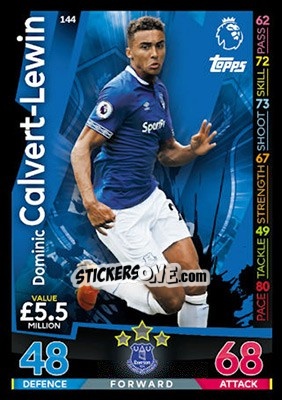 Figurina Dominic Calvert-Lewin - English Premier League 2018-2019. Match Attax - Topps