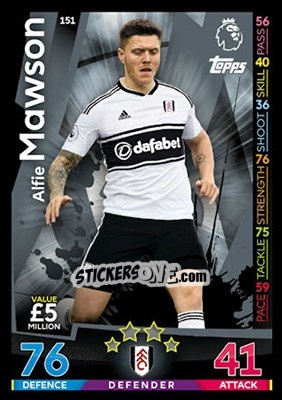 Sticker Alfie Mawson - English Premier League 2018-2019. Match Attax - Topps