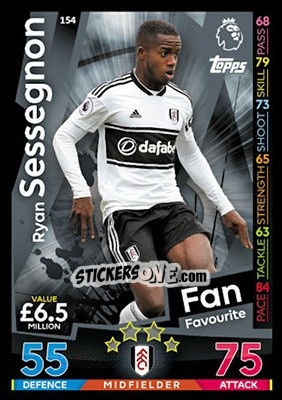 Sticker Ryan Sessegnon - English Premier League 2018-2019. Match Attax n. 154 - Topps
